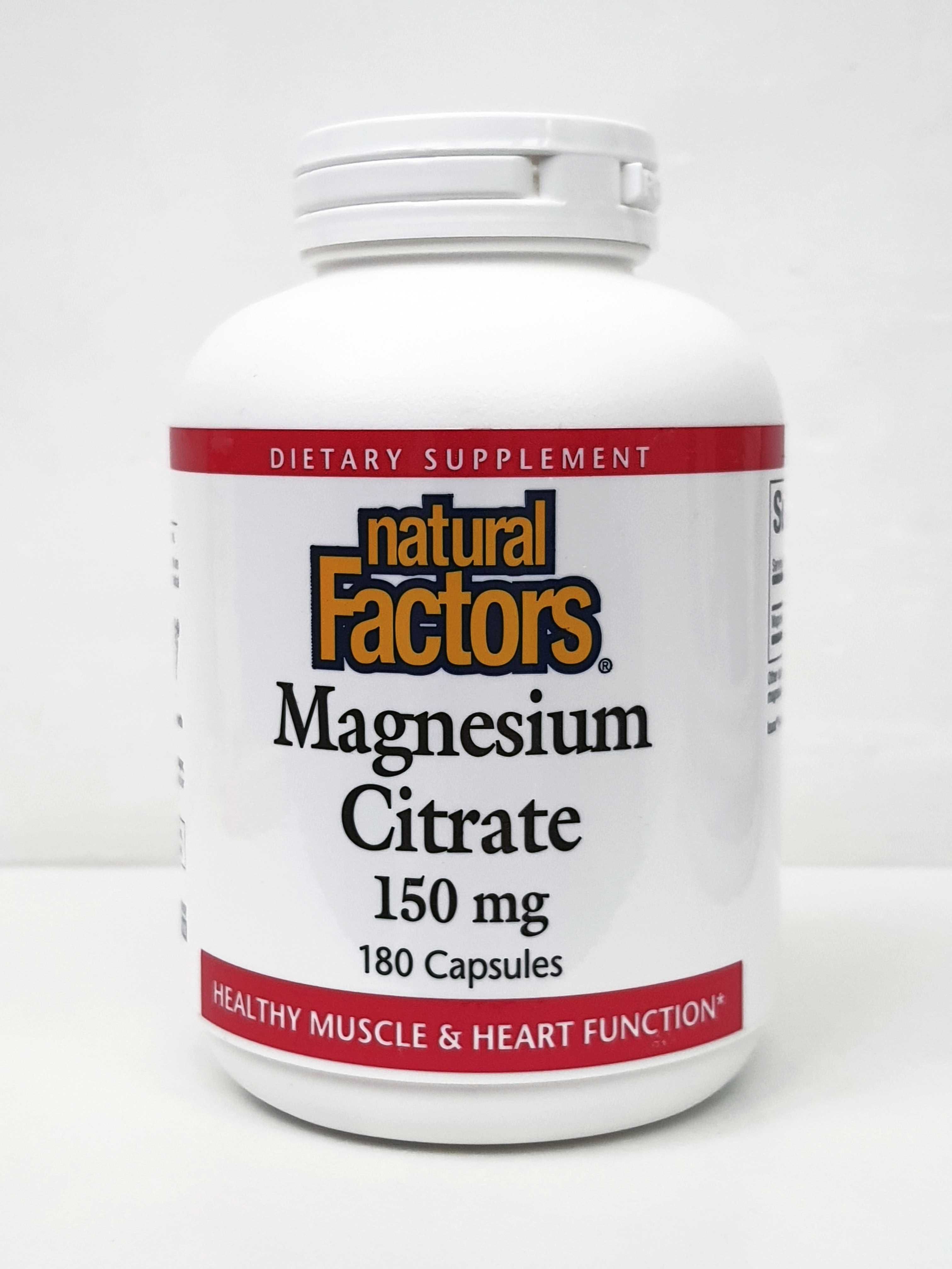 Магній цитрат Natural Factors, 150 мг, 180 капсул