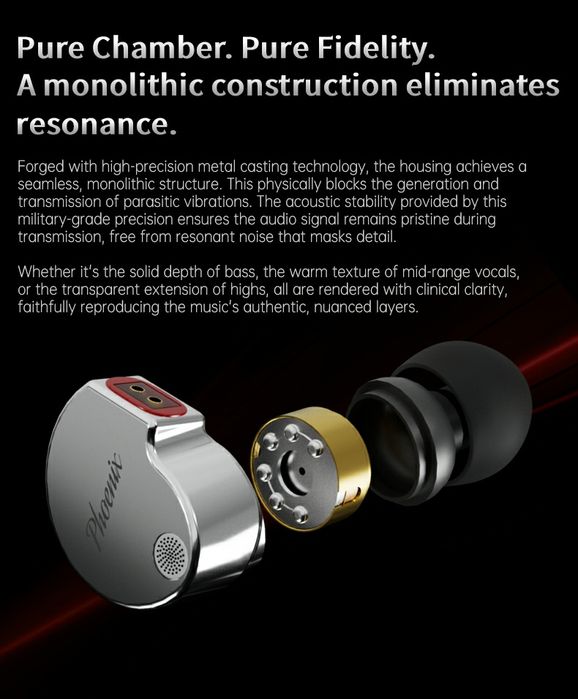 Новинка! Hi-Fi навушники CCA Phoenix, DD LCP 10 mm Blue mic +ПОДАРУНОК