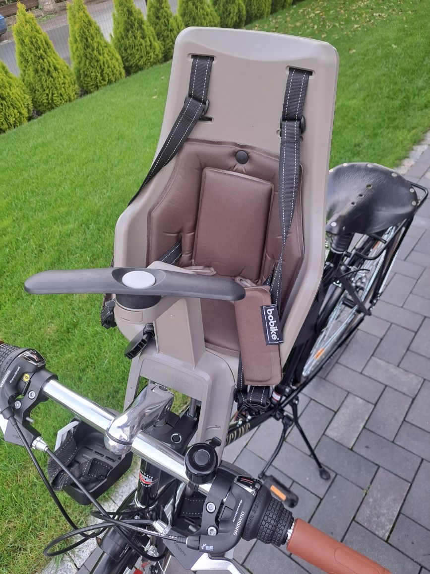 Bobike Mini Exclusive - holenderski fotelik rowerowy mocowany na przód