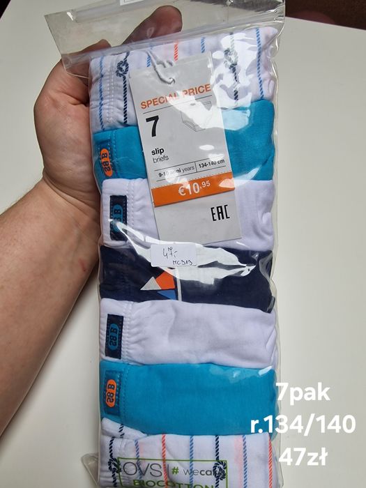 7pak majtki dla chłopca rozmiar 134-140