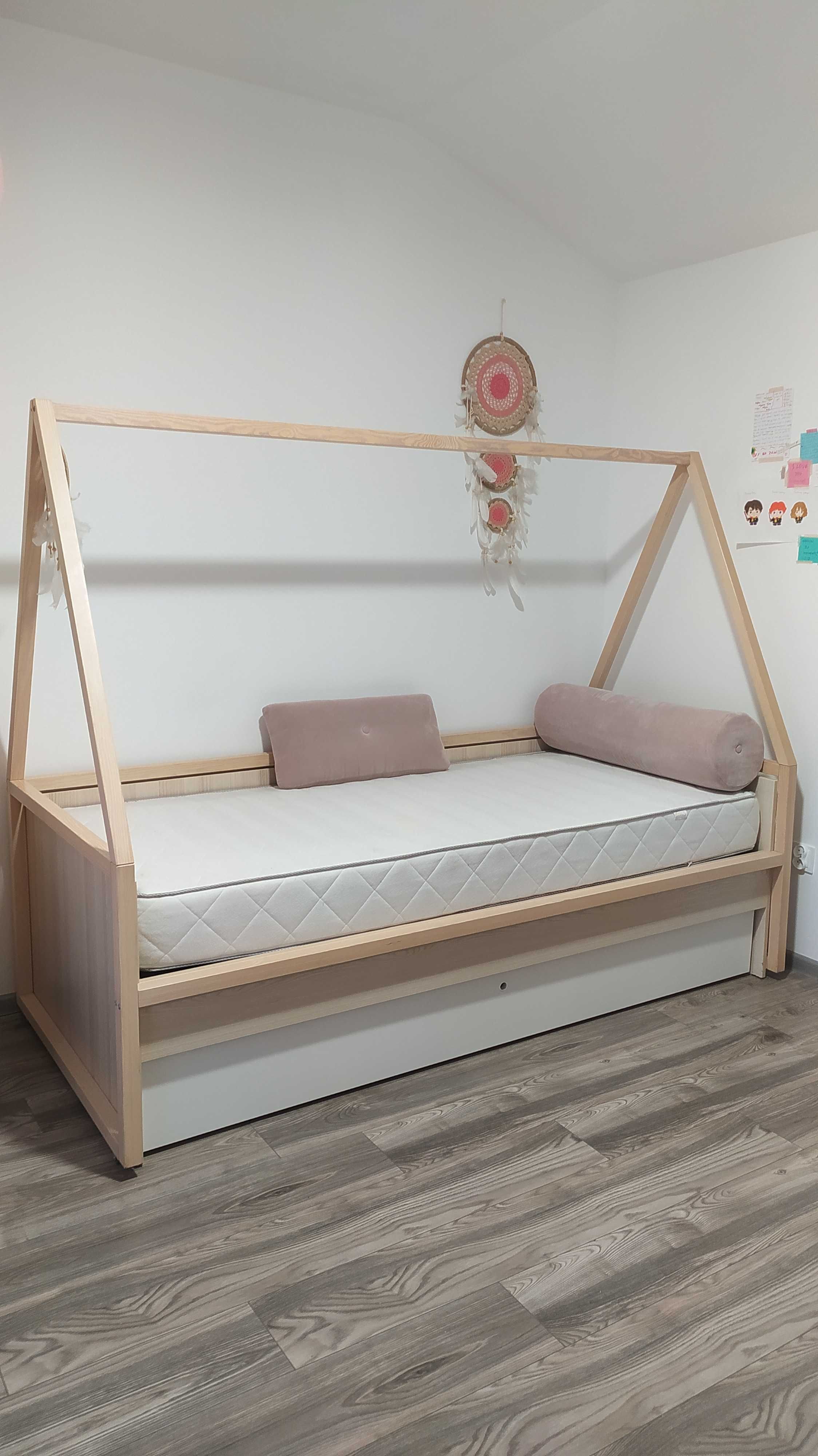 Łóżko z dodatkowy miejscem do spania piętrowe meble Vox 90/200