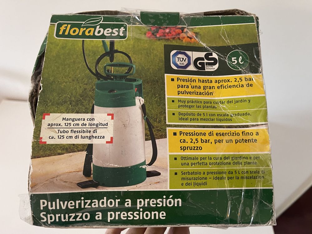 Pulverizador de pressão. Depósito 5L | florabest | NOVO