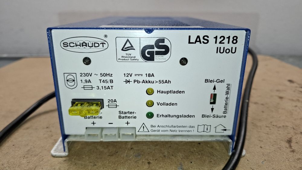 Ładowarka Schaudt LAS 1218 – 12V 18A, do kampera, GEL/AGM/PB