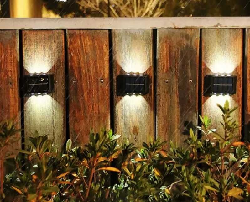 Lampa solarna elewacyjna kinkiet halogen led solarny na elewację