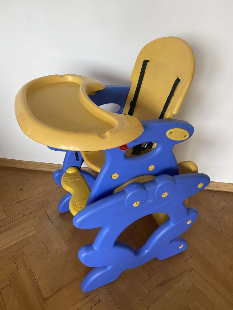 Krzeselko do karmienia, stolik i krzeslo 2w1