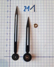 211 Wskazówki zegara komplet 2,2x2,2mm 5,5mm