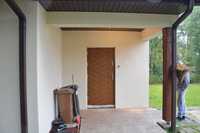 Drzwi zewnętrzne drewniane 8 cm z montazem dzp56
