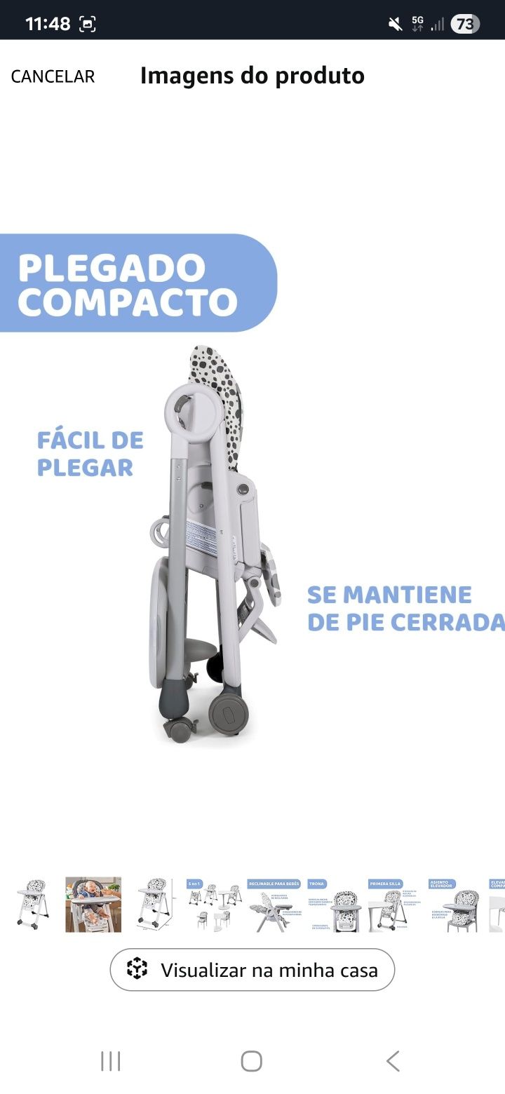 Chicco Polly Progres5 Cadeira evolutiva, de rede a elevador, 4 rodas