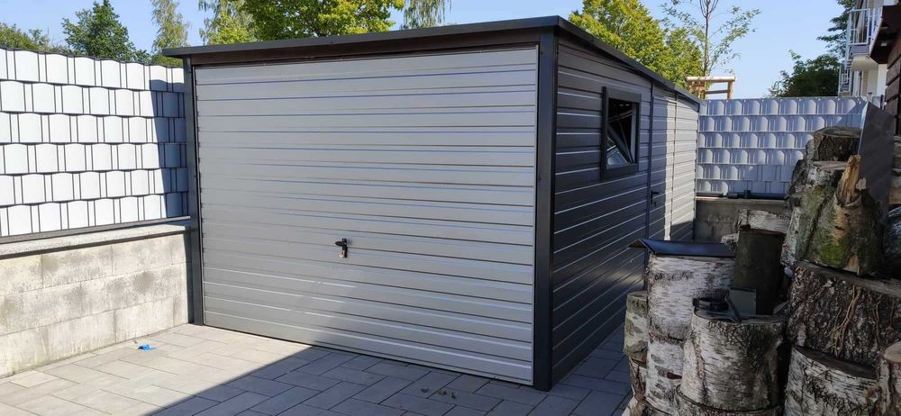 Garaż blaszany 3x5 ( konstrukcja ocynk, transport i montaż gratis)