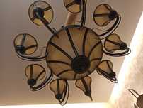 Piękna lampa wisząca do salonu 75 cm vintage