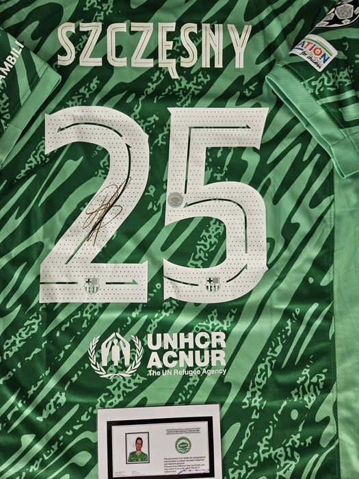 Koszulka # WOJTEK SZCZĘSNY FC Barcelona # 2025 #Autograf