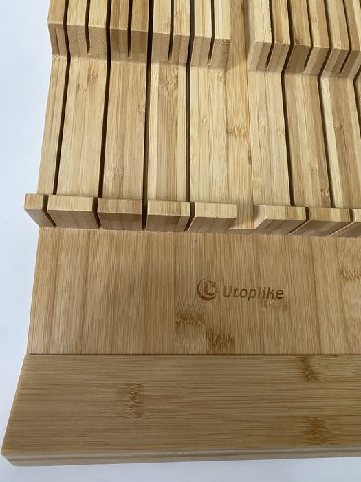 Bambusowy wkład na noże do szuflady Utoplike 16N – organizer 16 noży