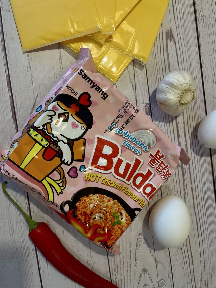 Buldak Ramen Локшина Carbonara, Cheese, Карбонара, Сир