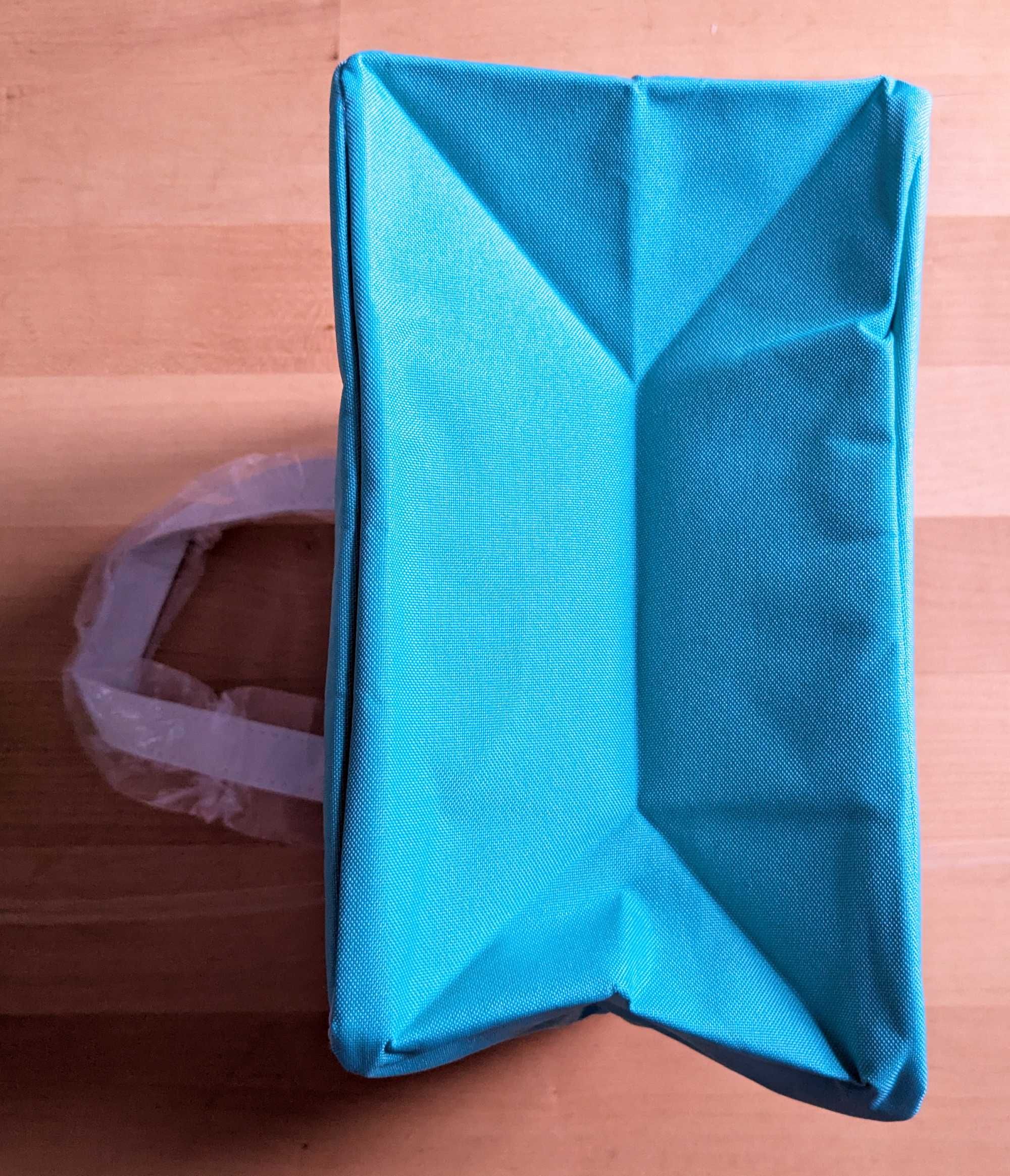 Torba termiczna torba na drugie śniadanie turkusowa z uśmiechem