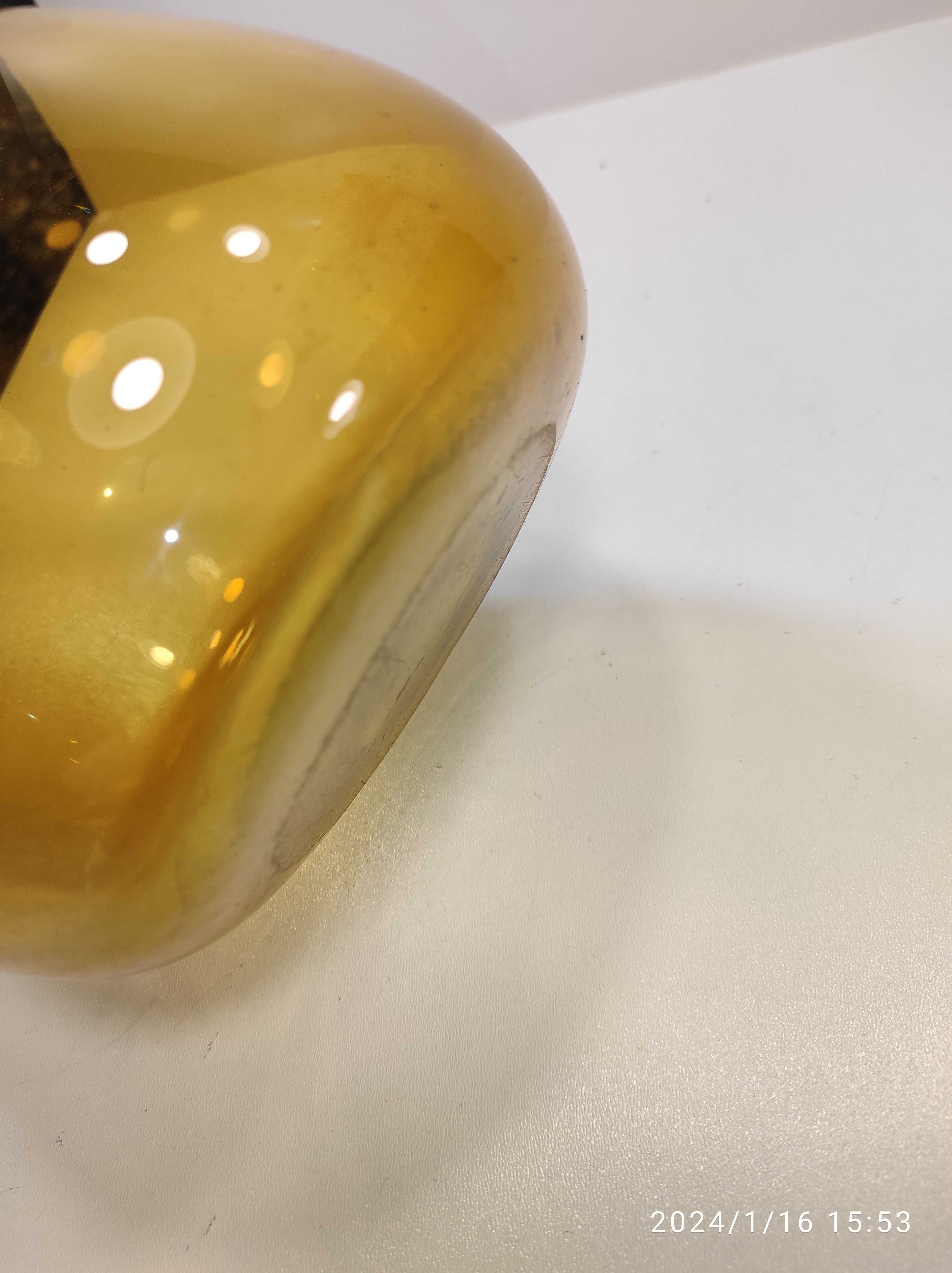 Tarnowiec wysoki wazon 50,5cm kolor miodowy / szkło PRL