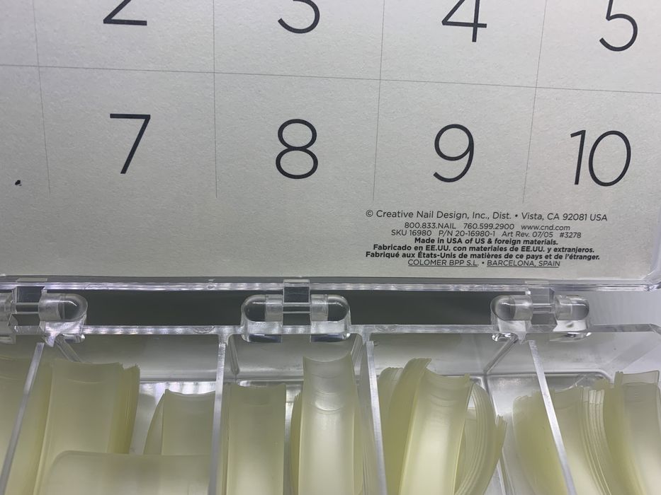 Nowe CND Velocity Tips tipsy z minimalną linią połączenia 350szt