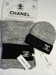 Комплект шапка шарф Chanel. Жіночий набір шапка  Шанель