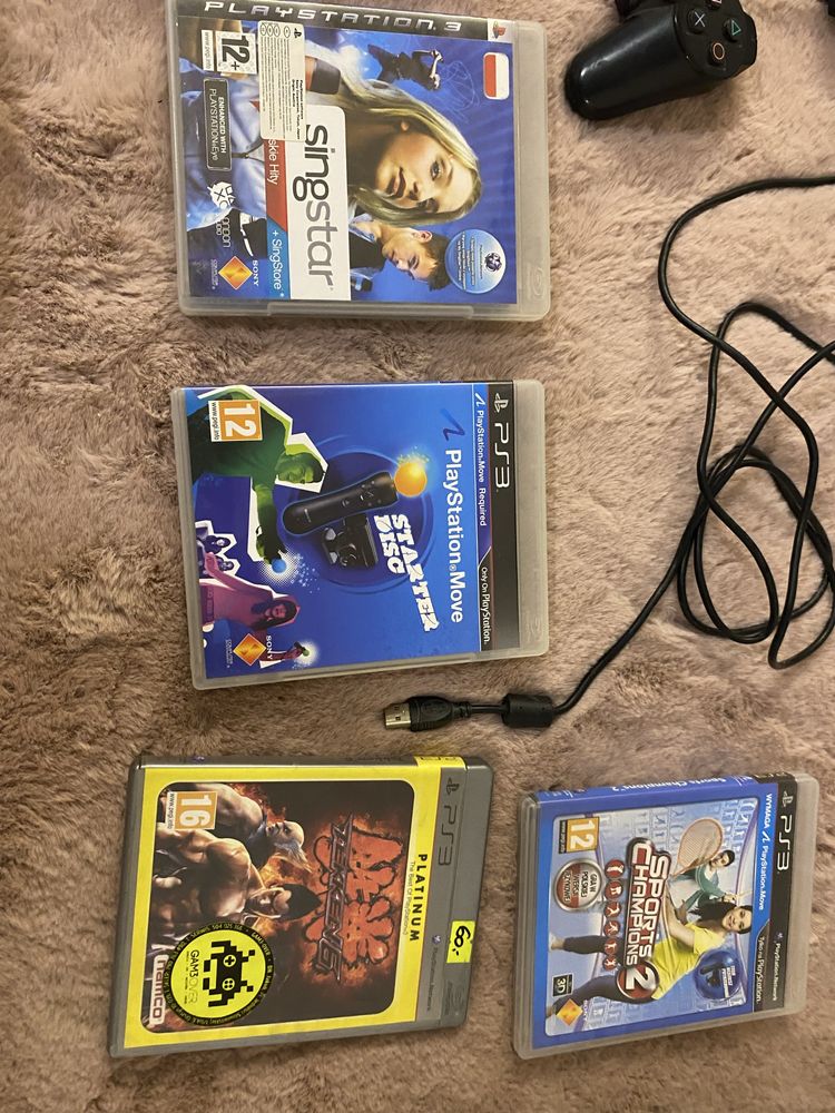 Playstation 3 Cały zestaw + Gry // Ps3 Kontrolery, Pad/y