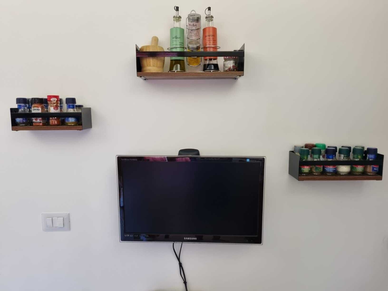Półka łazienkowa 3 sztuki loft retro na ścianę ścienne dekoracja
