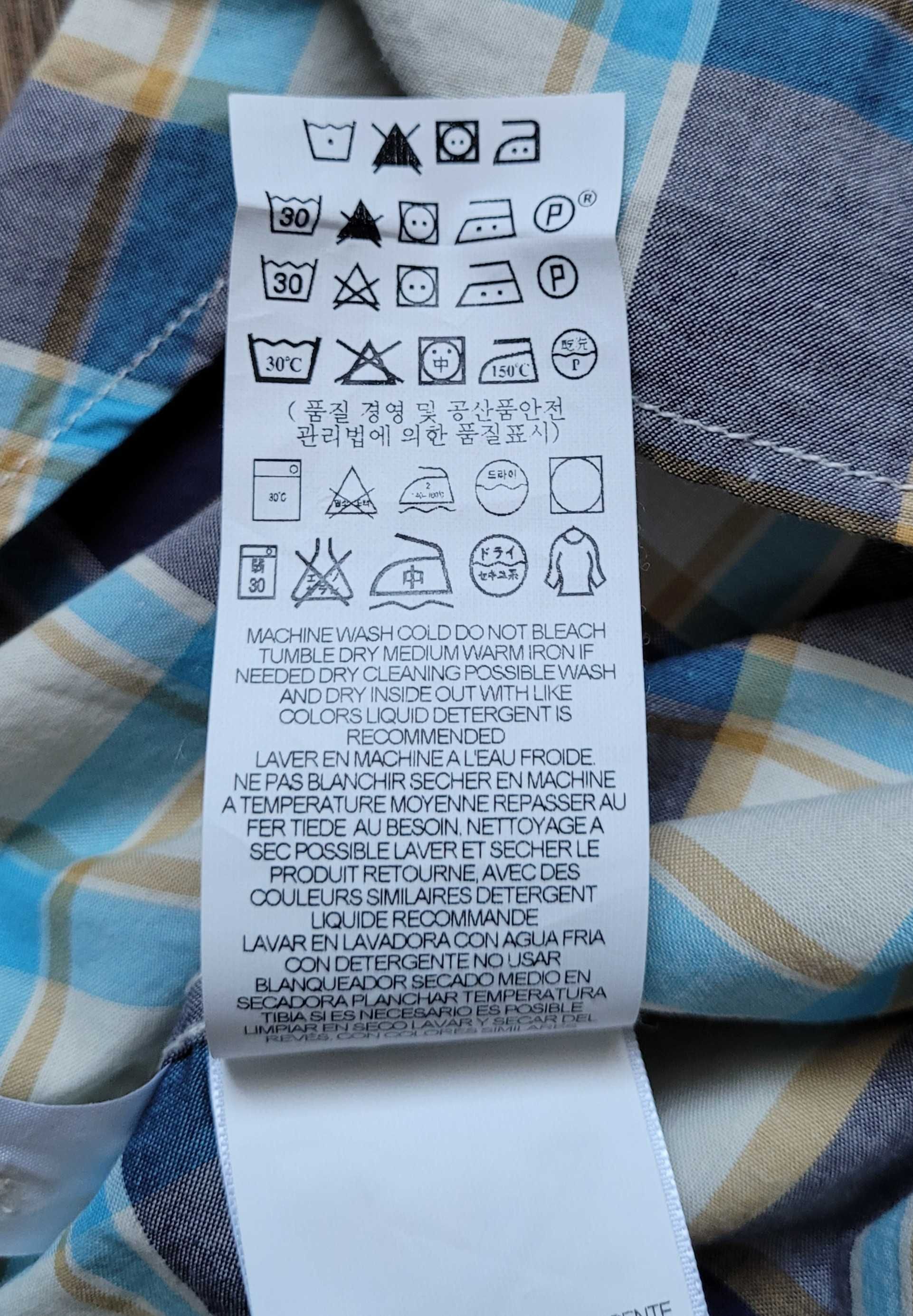 koszula krótki rękaw Levi's z kieszeniami XS slim fit w kratę bawełna