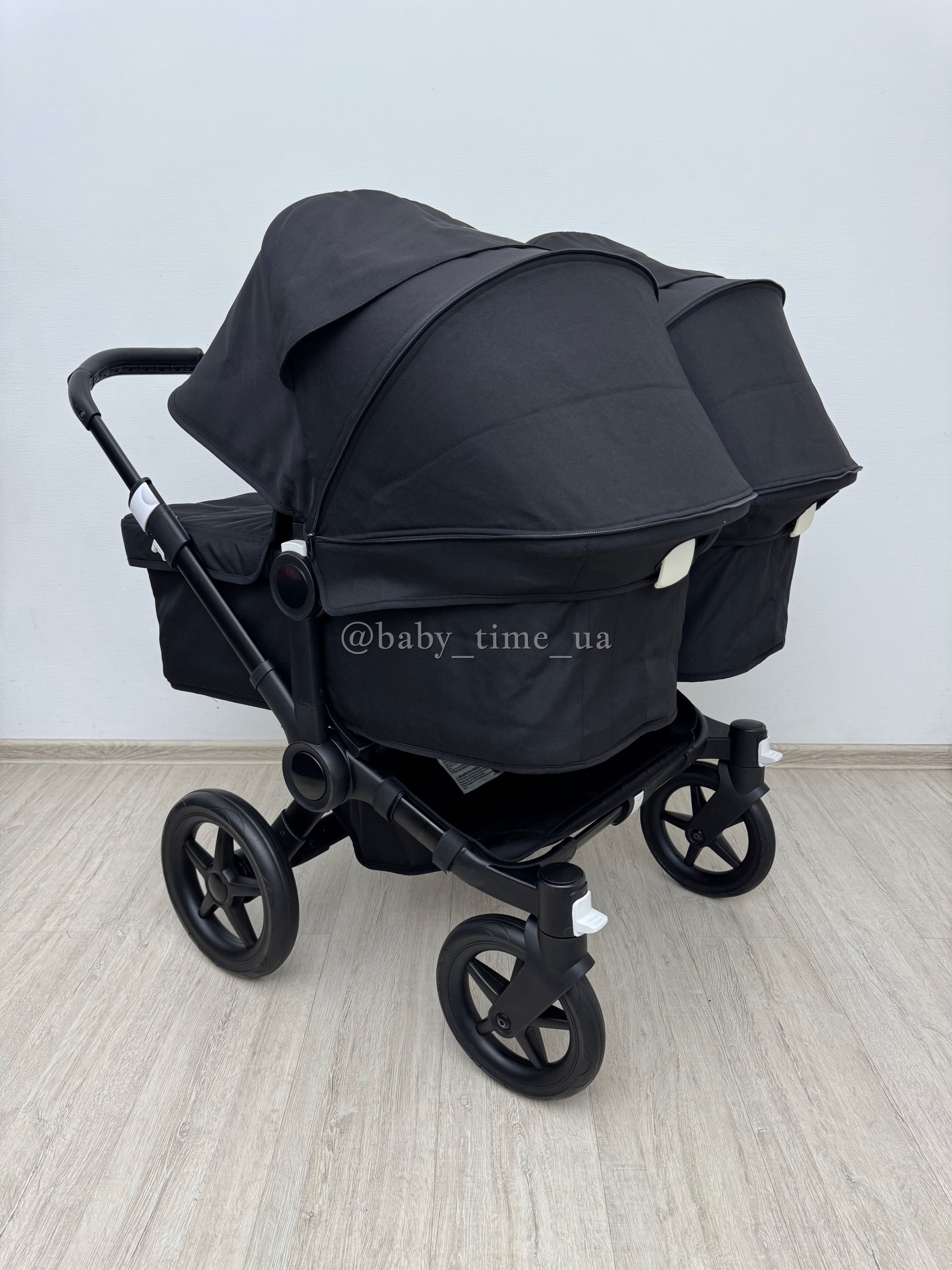 Bugaboo Donkey 3 Twin All Black коляска для двійні Бугабу Данкі 3