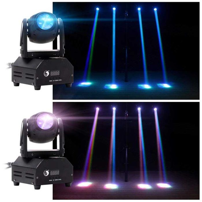 UKing 2pcs LED Moving Heads RGBW Beam dmx512