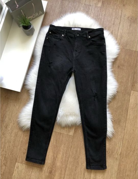 Zara  чорні джинси чоловічі скінні skinny 44 34 розмір штани  L-XL