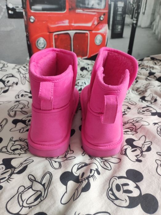 Różowe botki śniegowce damskie H&M 38