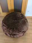 Puff castanho veludo 100cm x 60cm