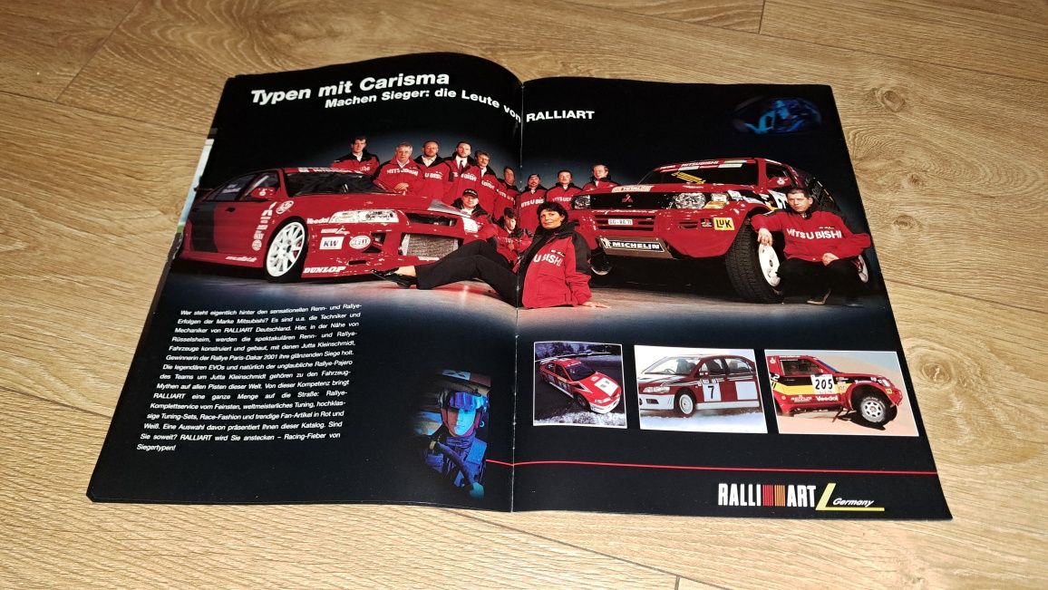 Katalog Ralliart, folder Mitsubishi Sigma. Lancer Evolution. Pajero