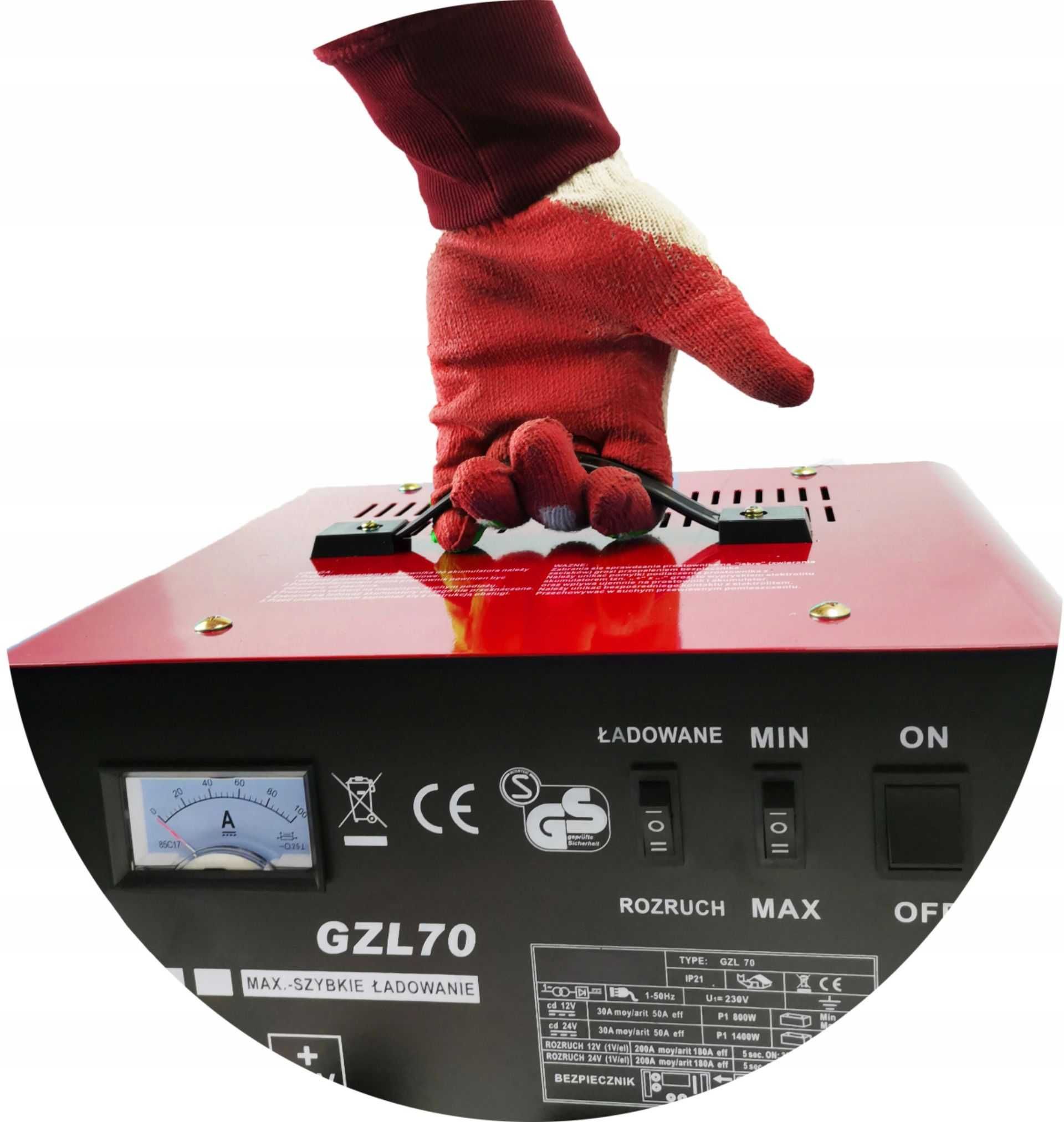 PROSTOWNIK SAMOCHODOWY Roruchem Do Akumulatorów 180A 12V 24V 50-500AH