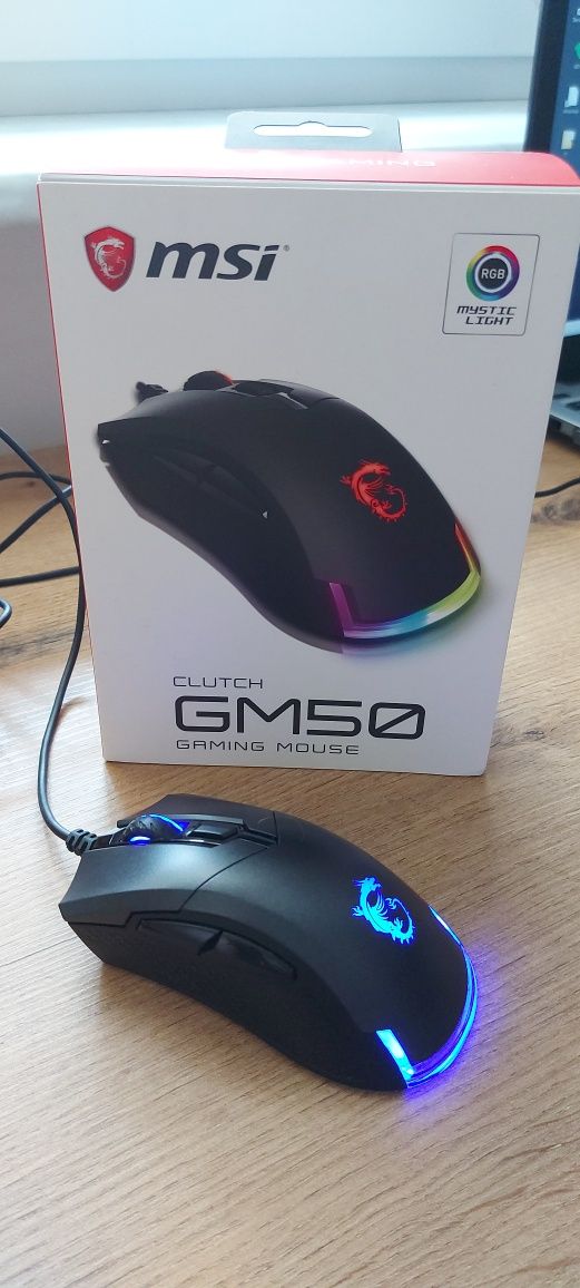 Mysz gamingowa MSI Clutch GM50 czarna komputerowa