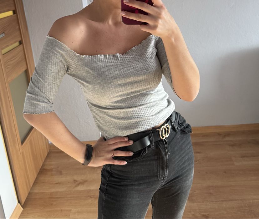 Bluzka odkryte ramiona hiszpanka