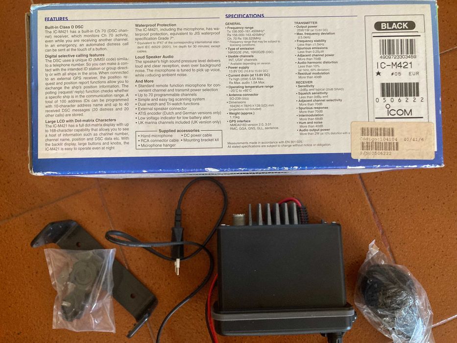 Transceptor ICOM IC-M421 MARINE VHF Class D