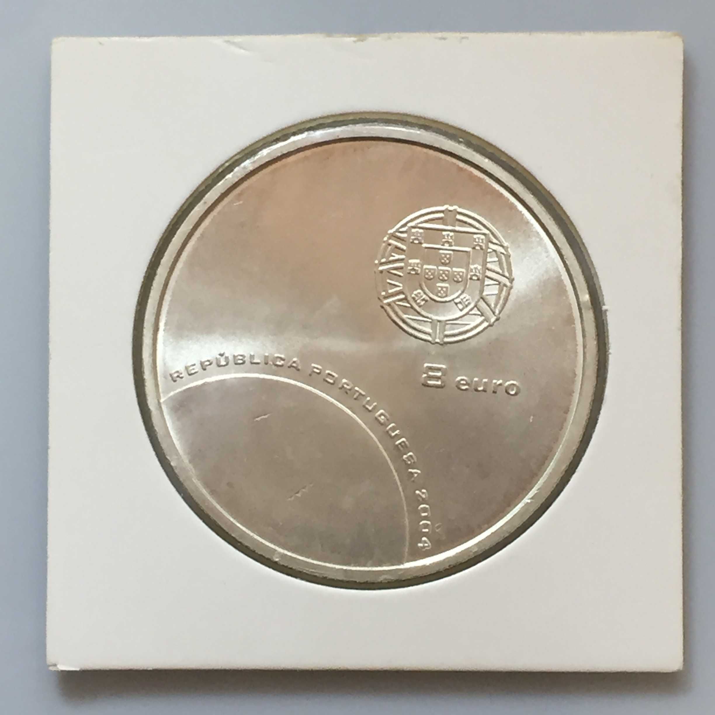 moeda 8 Euros - Uefa EURO 2004 - prata