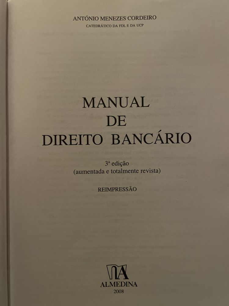 Manual de Direito Bancário 3a Edição