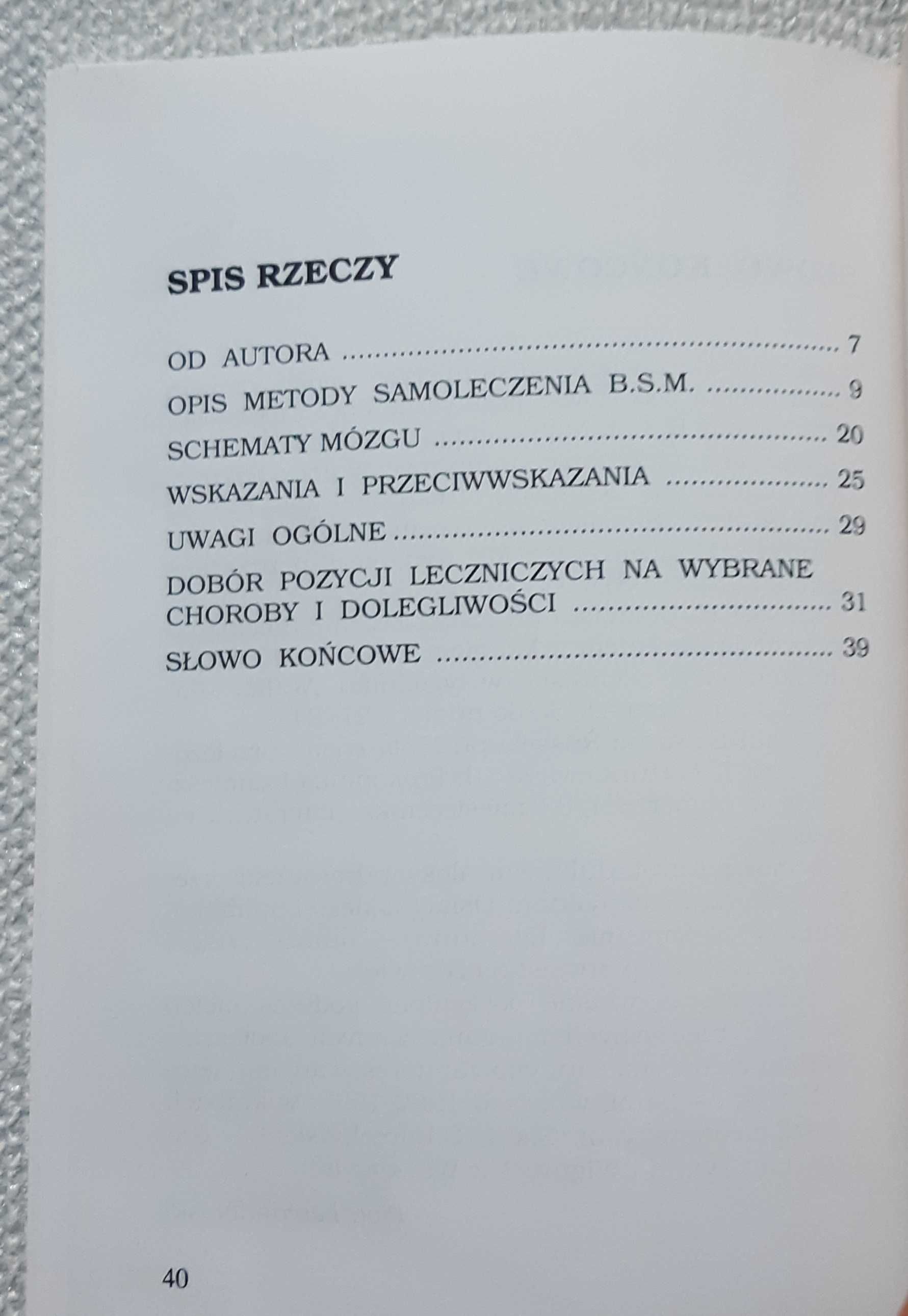 Książka "Samoleczenie metodą B.S.M." Lewandowski