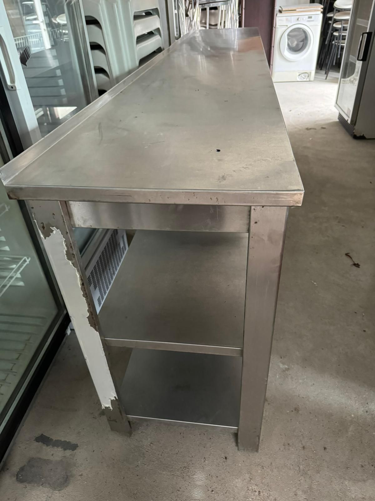 Bancada de apoio em inox