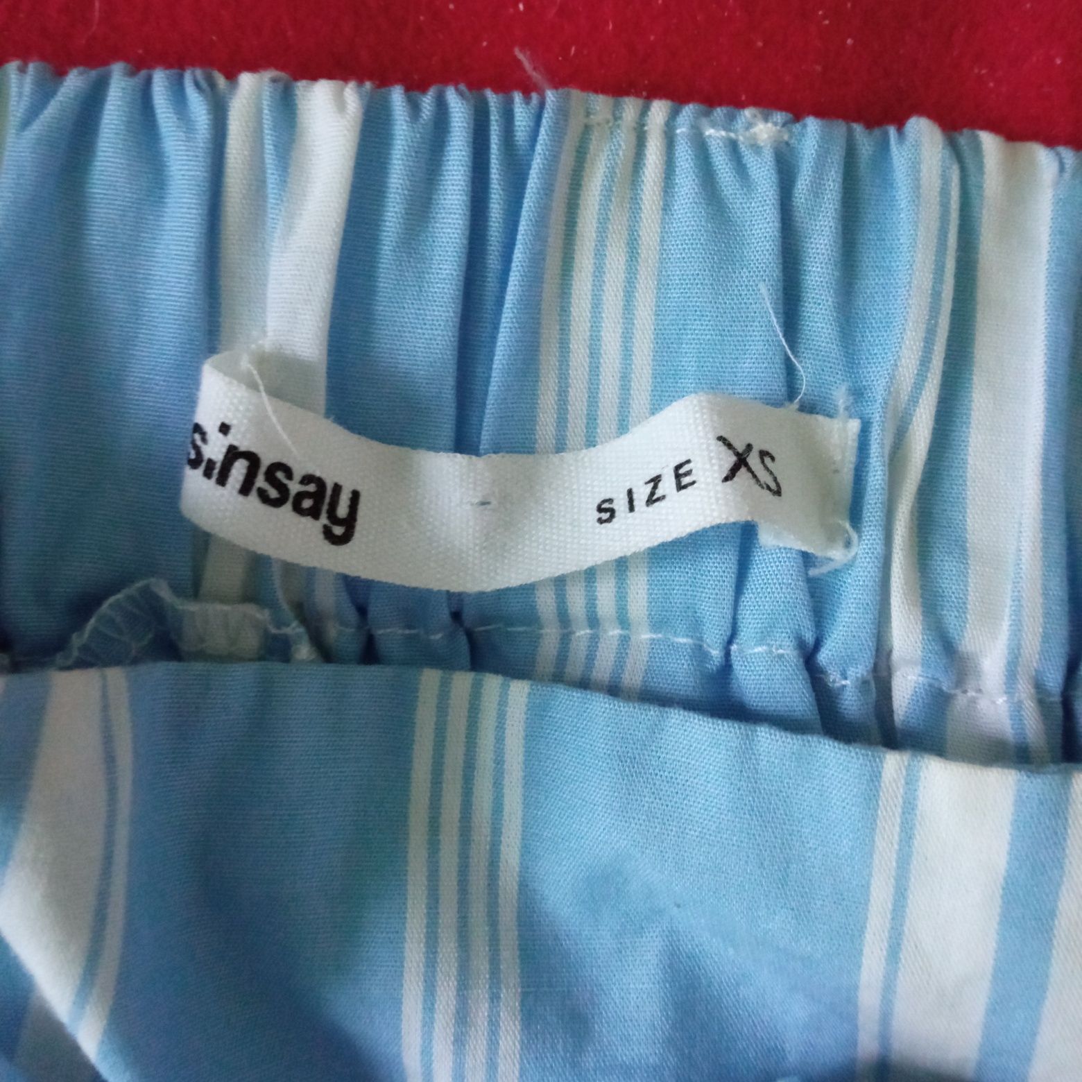 Piękna nowa bawełniana spódnica w paski XS Sinsay