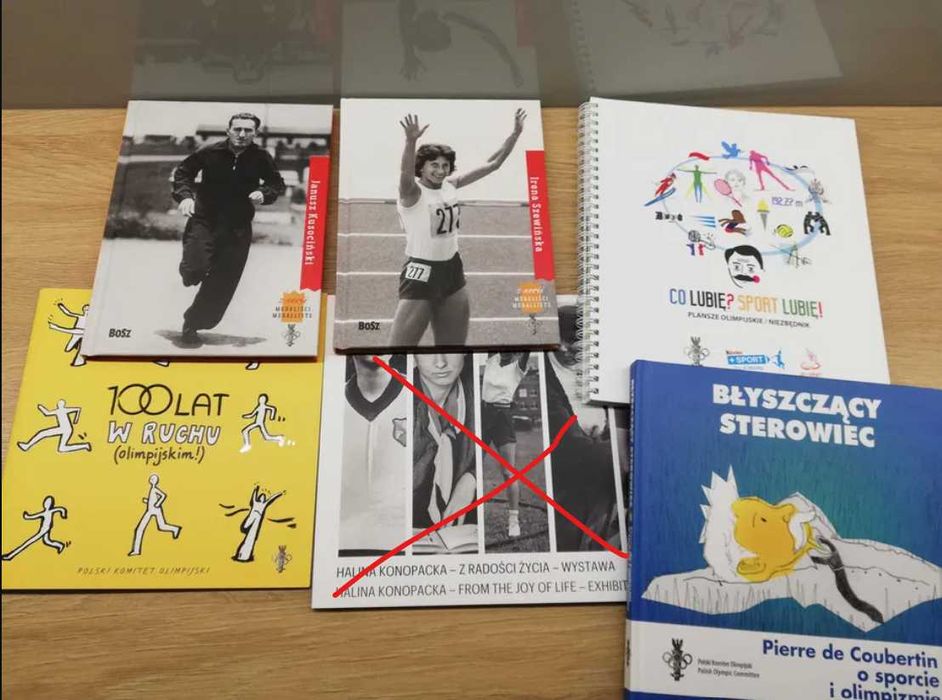 Zestaw olimpijski; Kusocinski, Szewinska, Konopacka, de Coubertin
