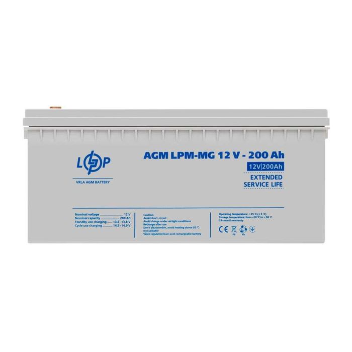 Акумулятор для ДБЖ мультигелевий LogicPower LPM-MG 12V - 200Ah (3875)