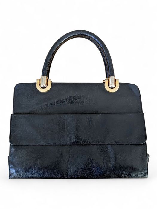 Bon Gout teczka aktówka do ręki skórzana czarna duża