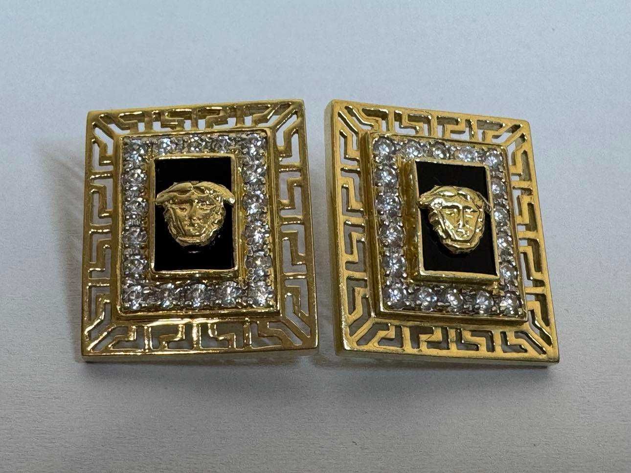 Złoty zestaw VERSACE (kolczyki + przywieszka) p585/14K w17,67g