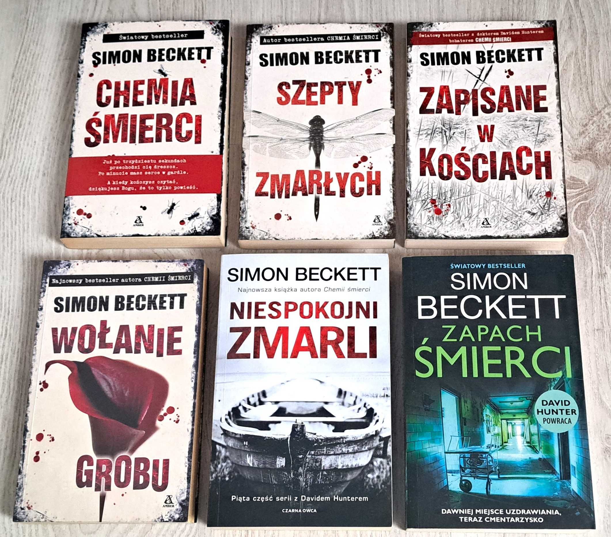 6x Beckett Zapisane Zapach Chemia Wołanie grobu Szepty zmarłych Niespo