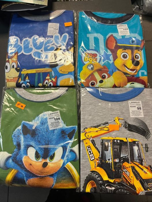 Piżama dla chłopca bawełna 100% strażak, psi patrol