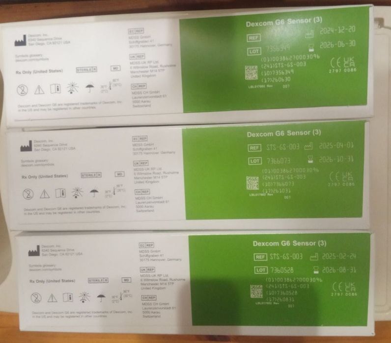 Сенсори Dexcom G6 + наліпки в подарунок [31-08-2026]