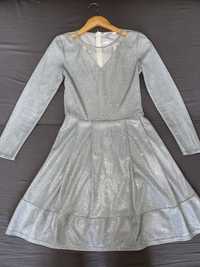 дитяча вечірня міні-сукня срібного кольору