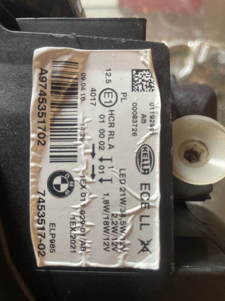 Фара BMW F20 LED LCI Фара БМВ Ф20 Ф21 Лэд рестайл Блоки Фар