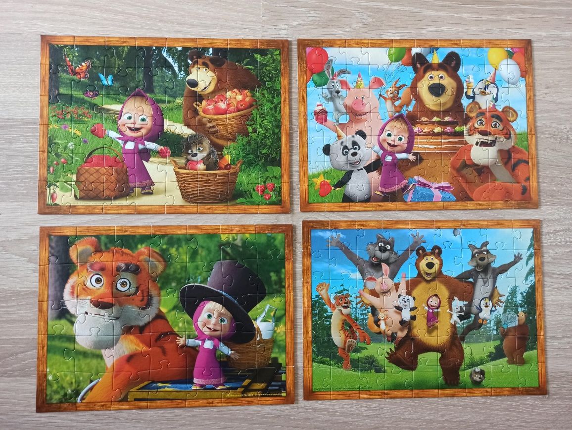 Puzzle Masza i Niedźwiedź 4w1 + Lalka z nocnikiem