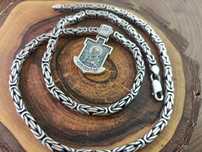 Серебряная цепочка Королевская, Византия, подвеска. Срібний Ланцюг